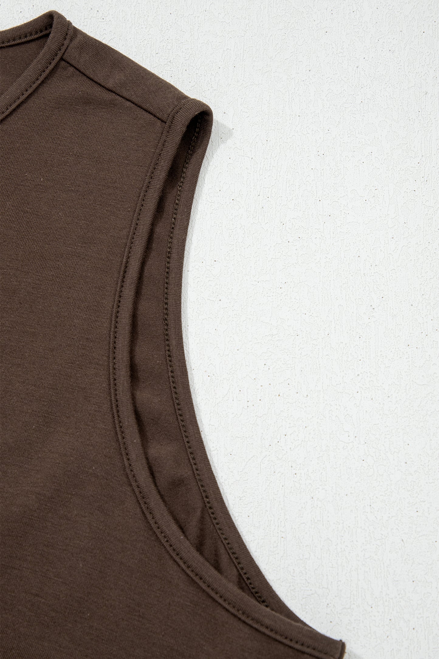 Coffee Plus Size Solid Color Bow Tie Peplum Tank Top