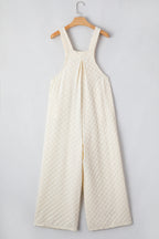 Checkered Pocketed High Waist Wide Leg Overall