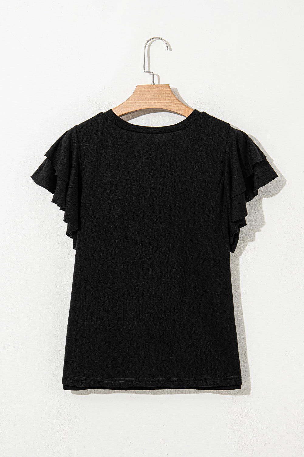 Layered Ruffle Short Sleeve Round Neck Top