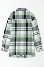 Pink Plaid Button Up Patch Pocket Shirt