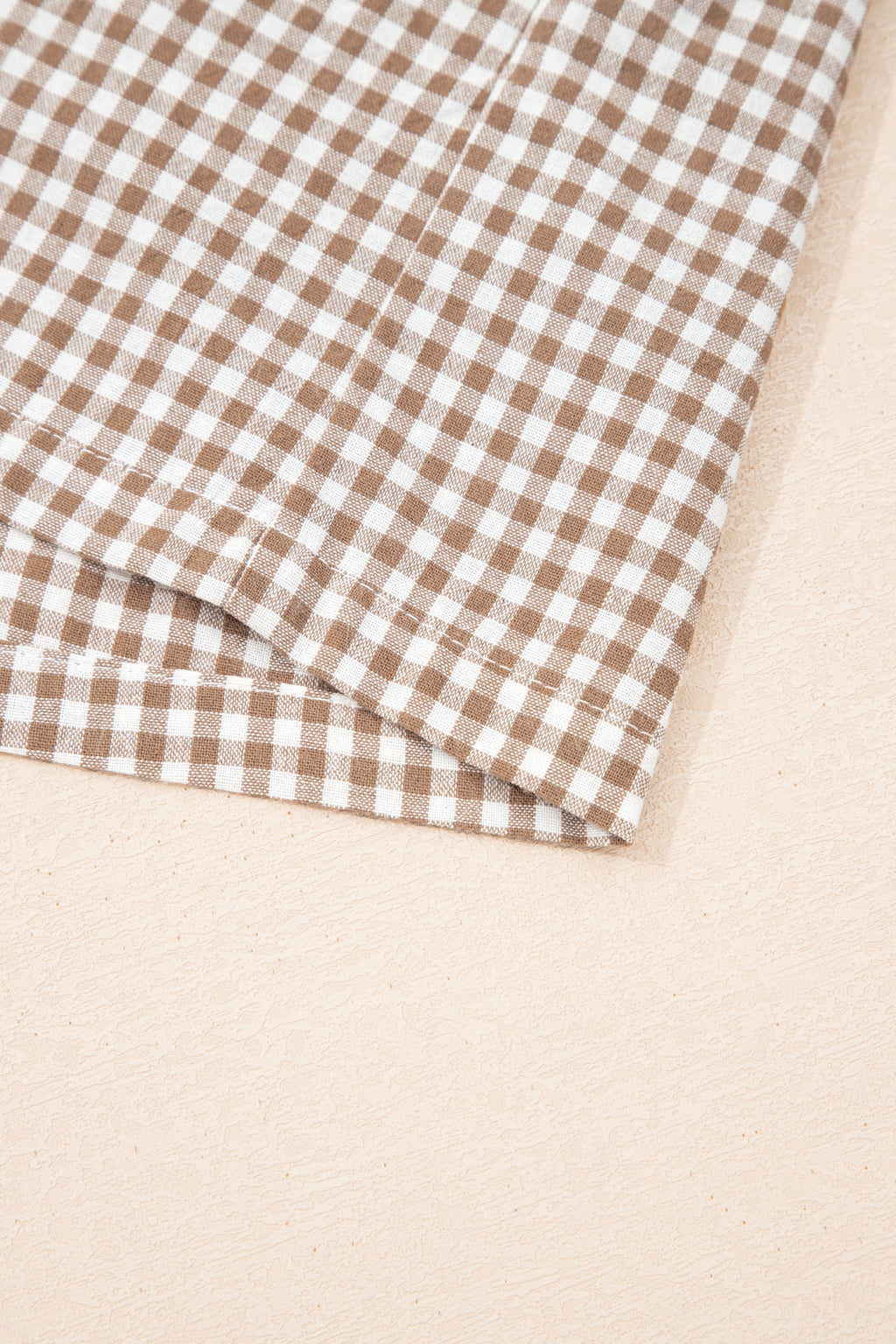 Contrast Trim Plaid Print Plus Size Shorts