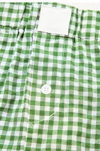 Red Gingham Printed High Waist Shorts