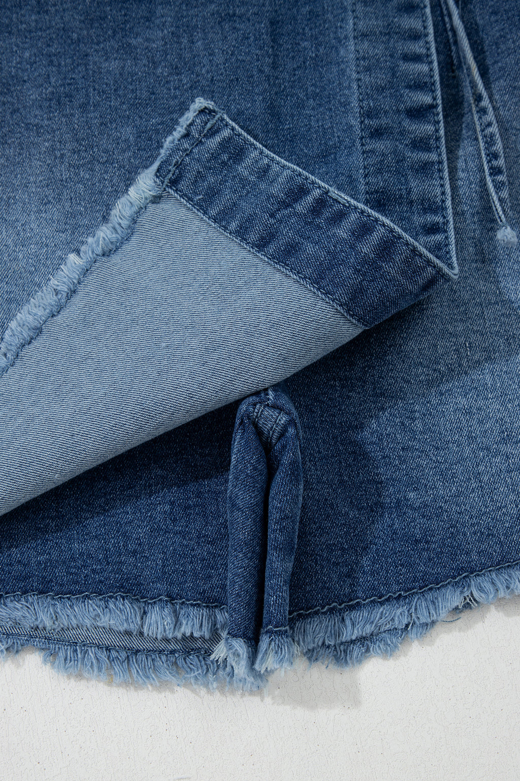 Ashleigh Blue Wrapped Tied Waist Denim Skort