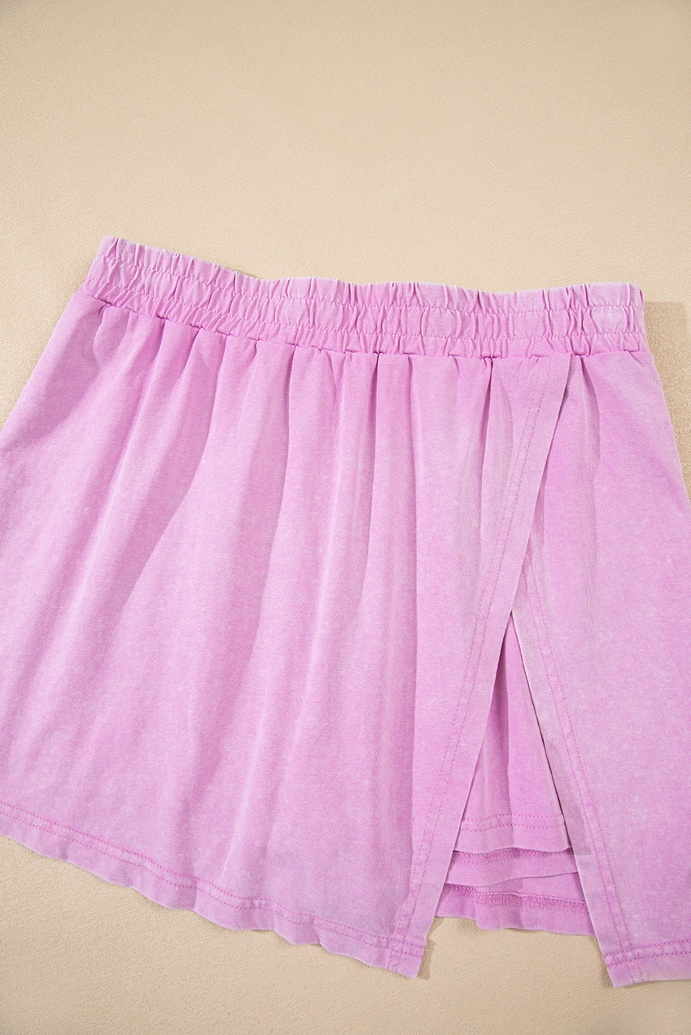 Phalaenopsis 2 Pieces Mineral Wash Cotton Tank Top Lined Split Skirt Set