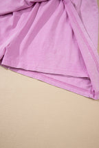 Phalaenopsis 2 Pieces Mineral Wash Cotton Tank Top Lined Split Skirt Set