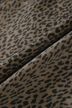 Black leopard print loose denim shorts by Dear-Lover Dropshipping, showcasing casual fit and stylish animal print design.