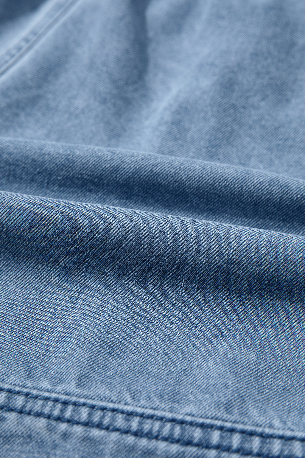 Dusk blue smocked elastic waist denim shorts by Dear-Lover, featuring a relaxed fit and casual style for warm weather.