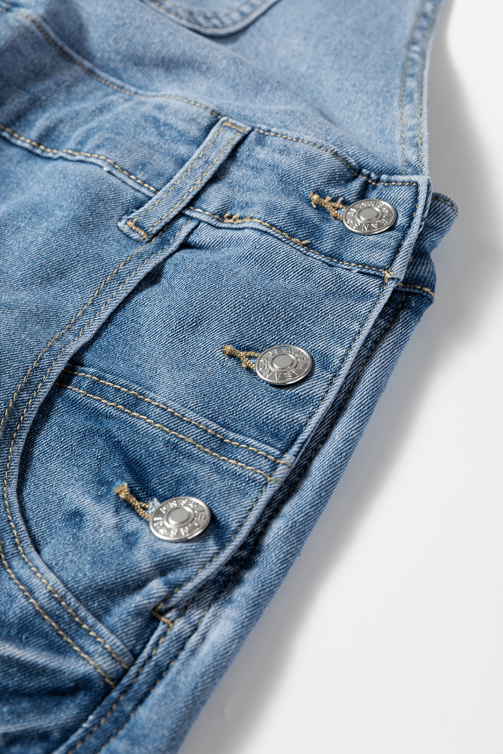 Dusk blue adjustable buckle barrel denim overalls by Dear-Lover Dropshipping, featuring classic denim design and adjustable straps.