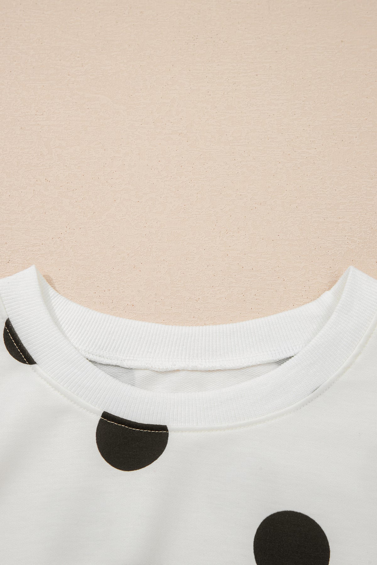 White polka dot printed long sleeve flared mini dress by Dear-Lover, featuring a fitted waist and classic mini length.