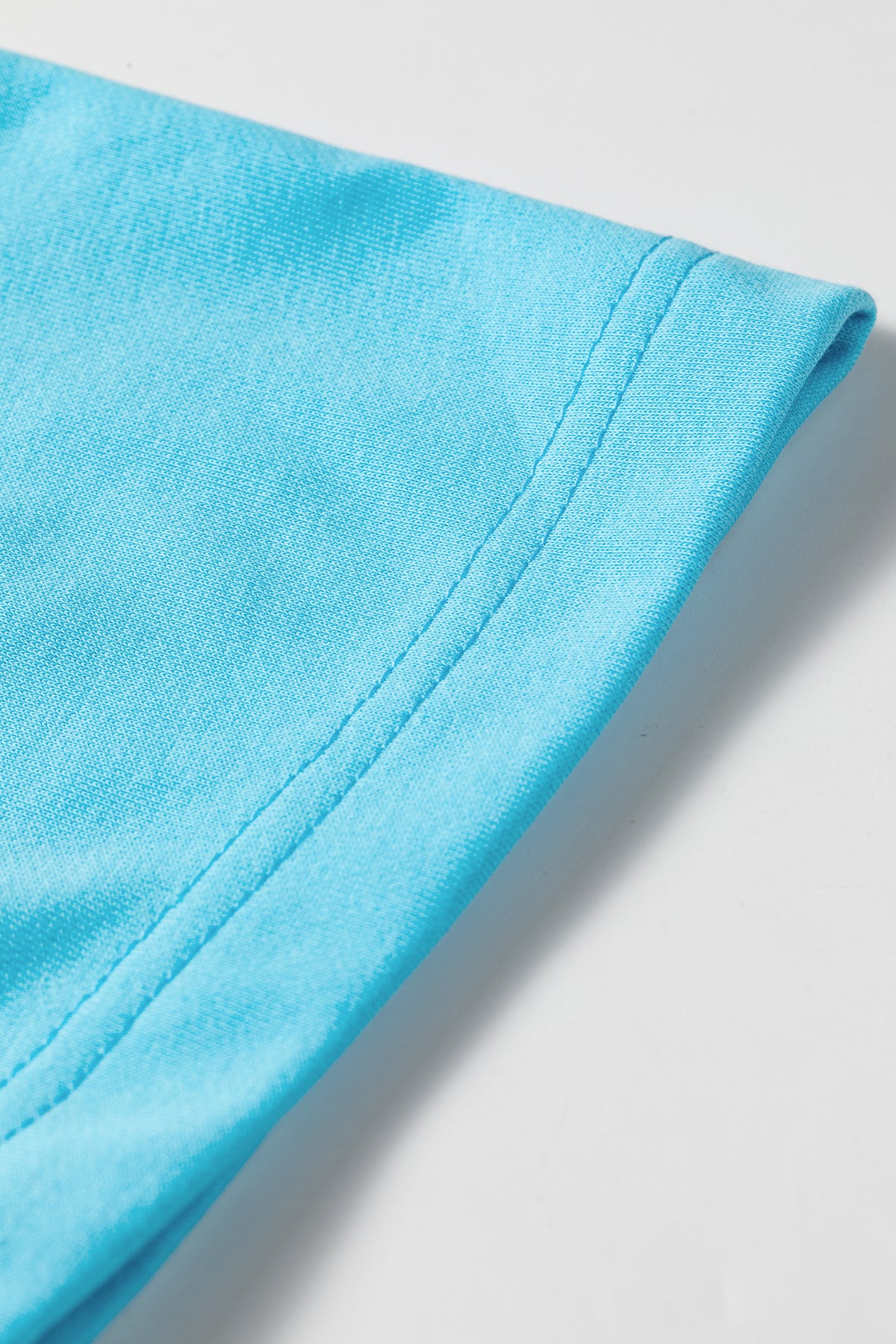 Light blue drop shoulder casual T-shirt mini dress by Dear-Lover, made of cotton and polyester, loose fit, short sleeves.