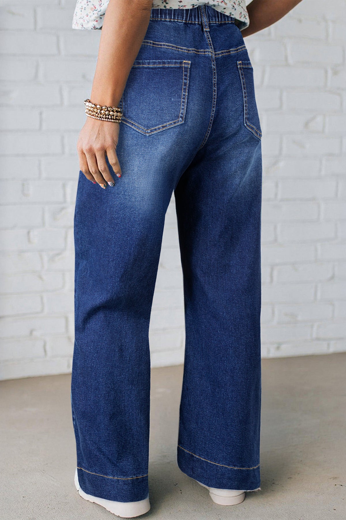 Black acid wash contrast lace-up plus size jeans from Dear-Lover, featuring a fitted design and stylish detailing.