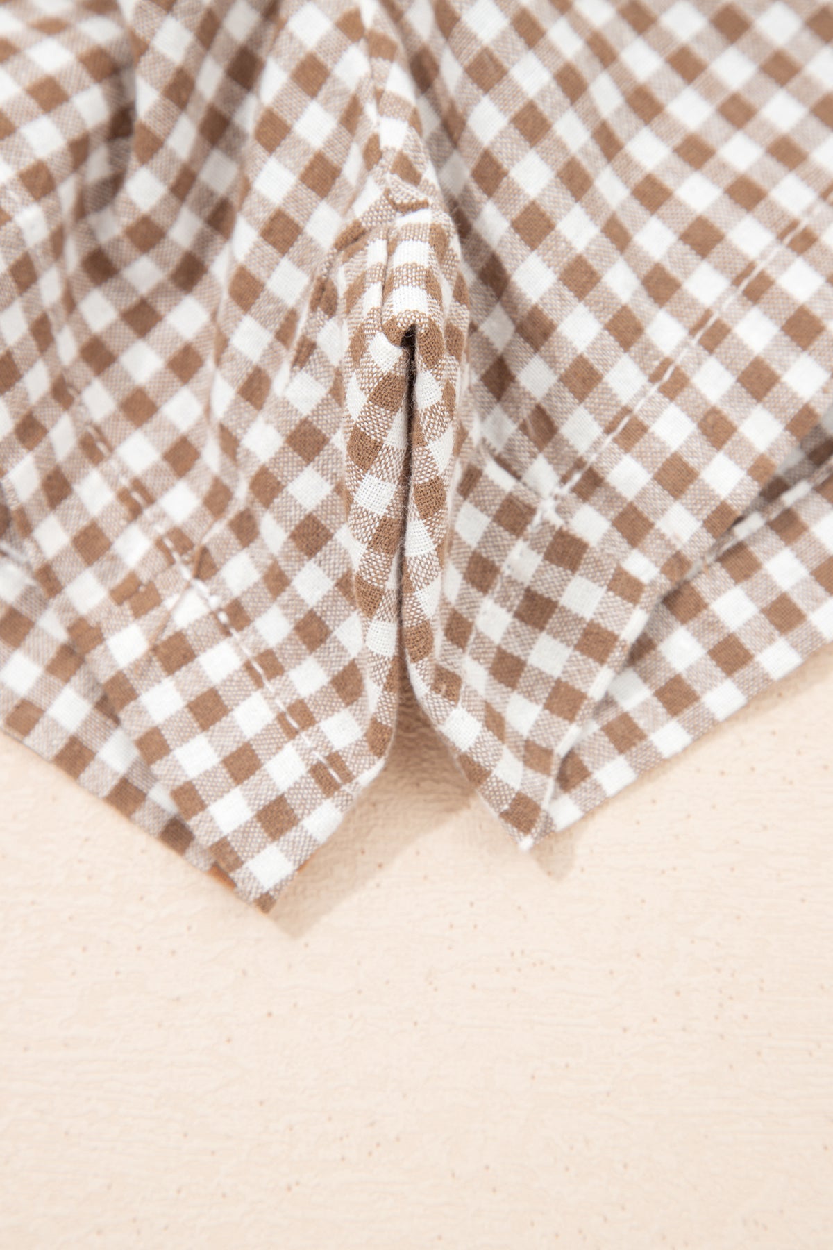 Plus size red plaid print shorts with contrast trim from Dear-Lover, made of 100% cotton, casual summer bottoms for women