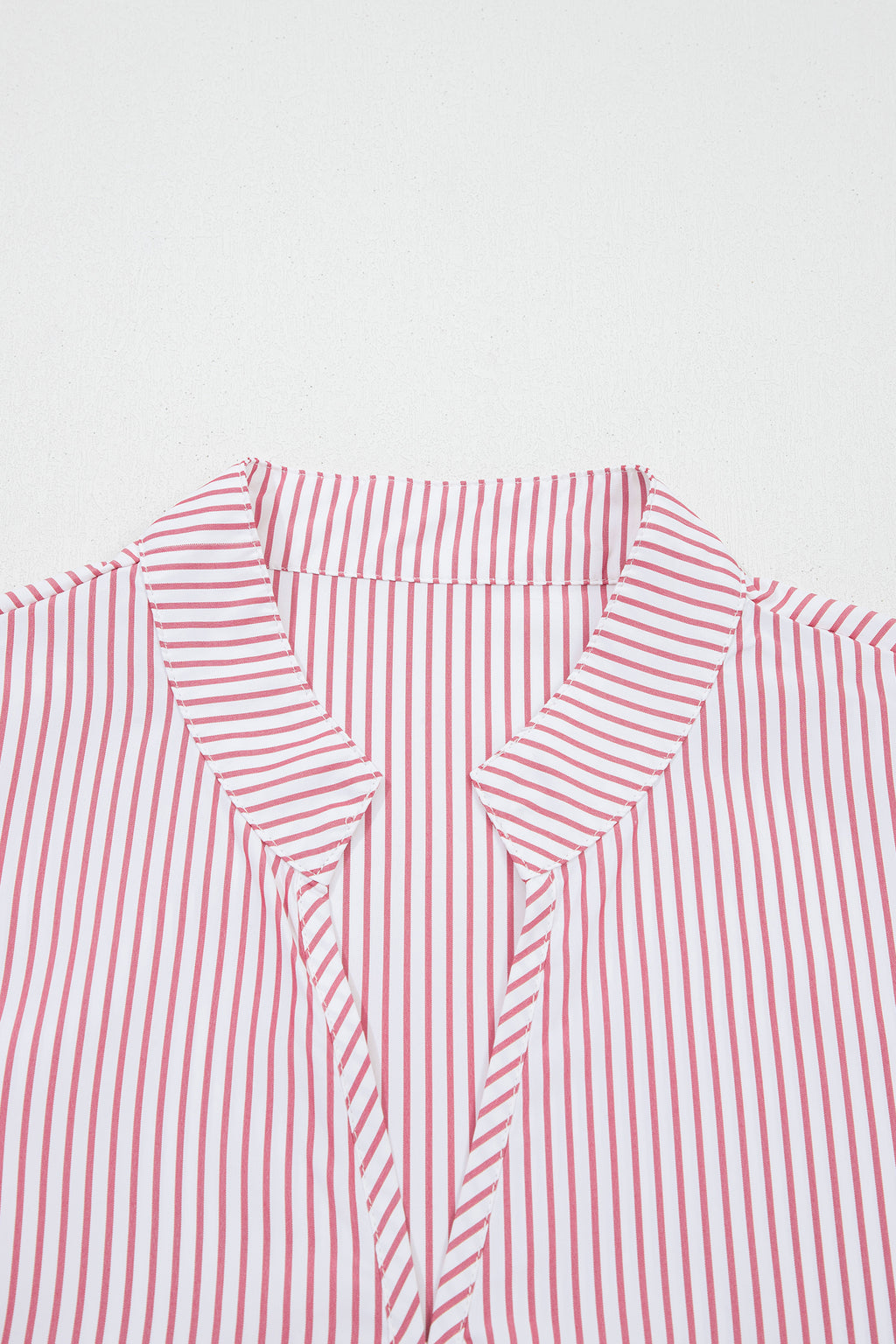 Red stripe plus size midi dress with ruffled hem, pinstriped pattern, sleeveless, from Dear-Lover, made of polyester fabric.