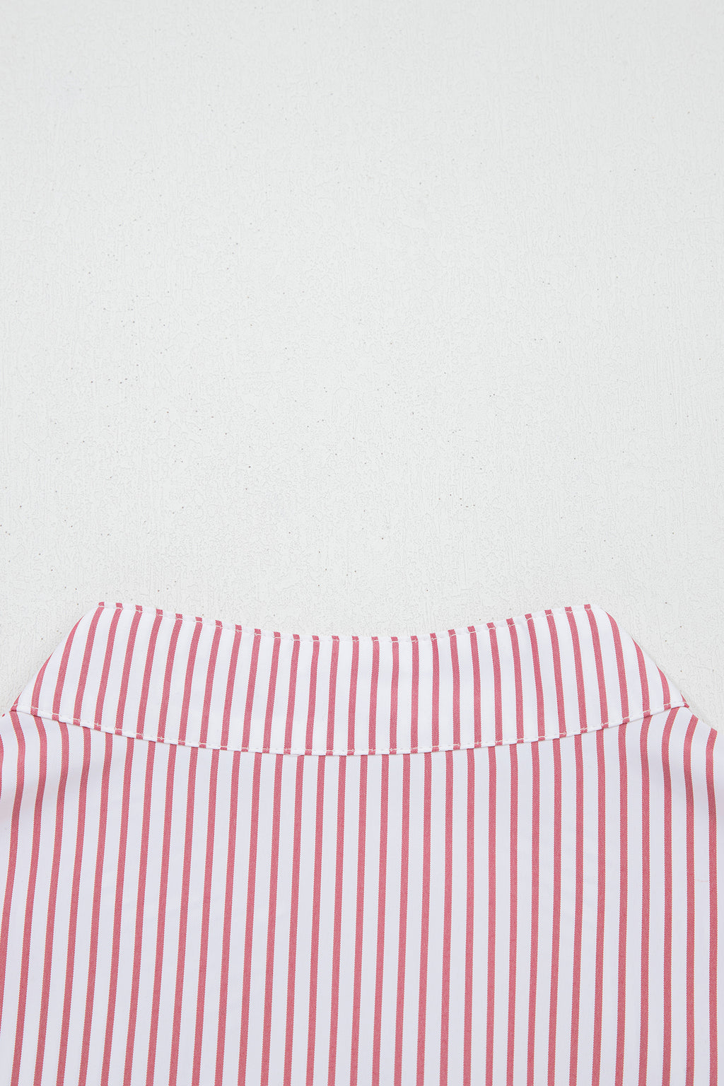 Red striped plus size midi dress with ruffled hem, polyester fabric, from Dear-Lover, featuring a stylish pinstriped design.