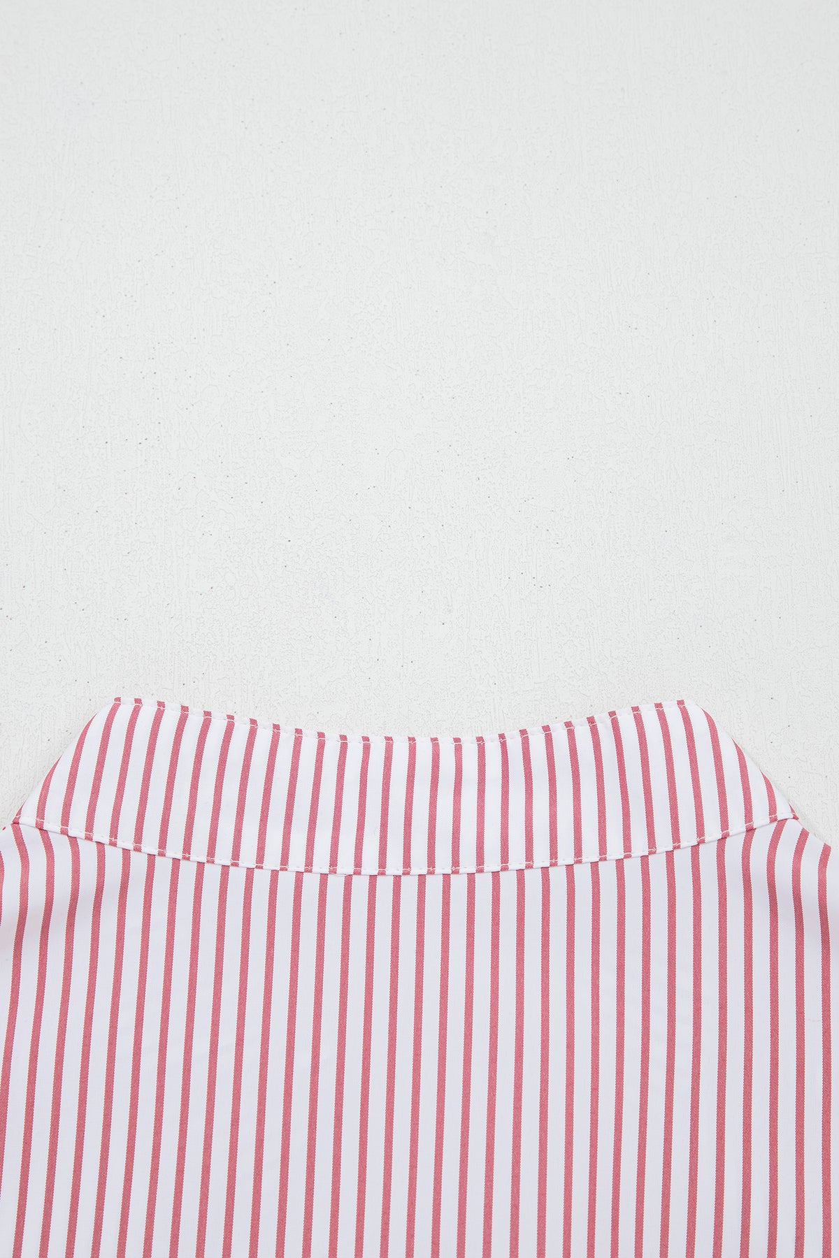 Red striped plus size midi dress with ruffled hem, polyester fabric, from Dear-Lover, featuring a stylish pinstriped design.