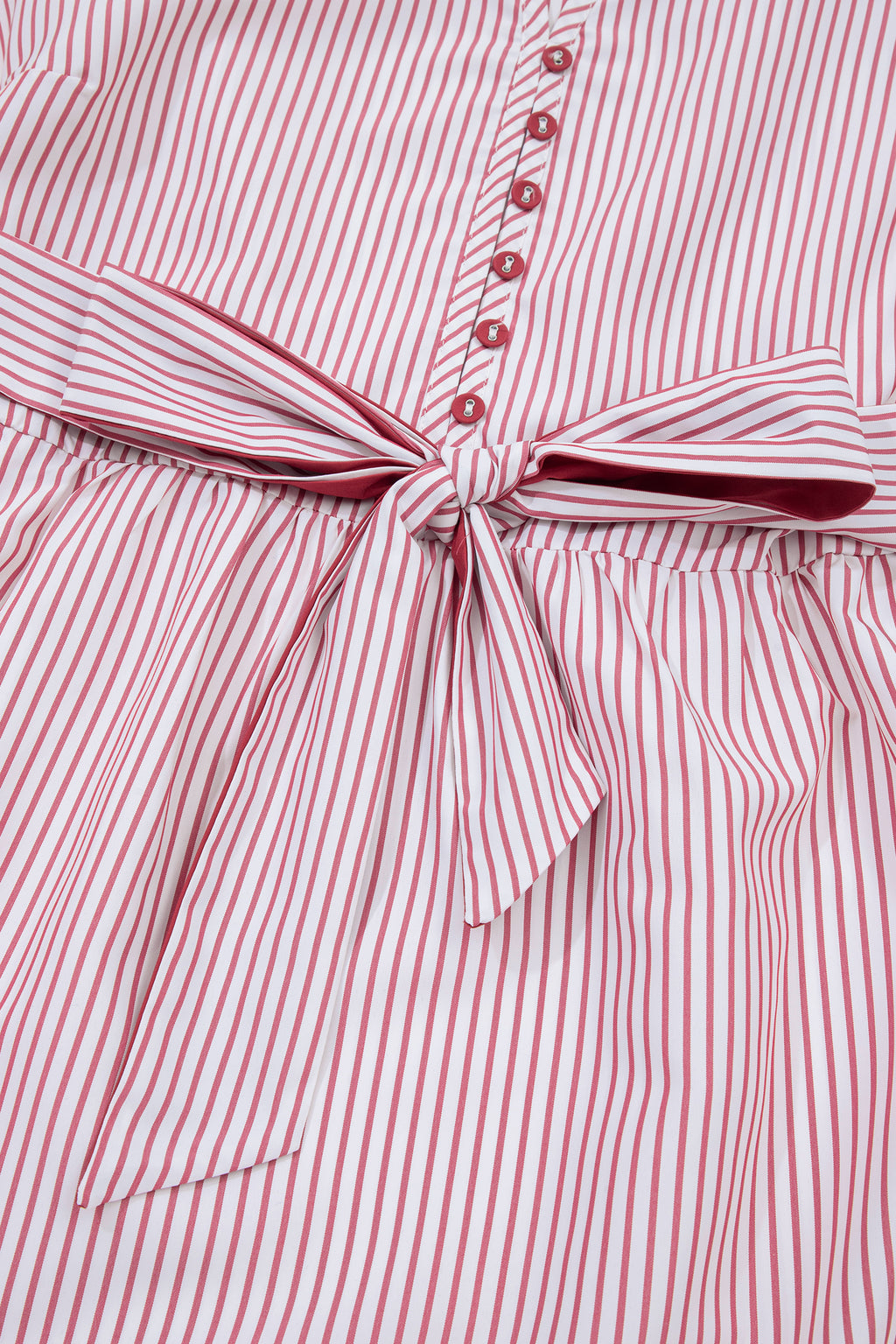 Red stripe plus size midi dress with ruffled hem, pinstripes, and sleeveless design from Dear-Lover, made of lightweight polyester.