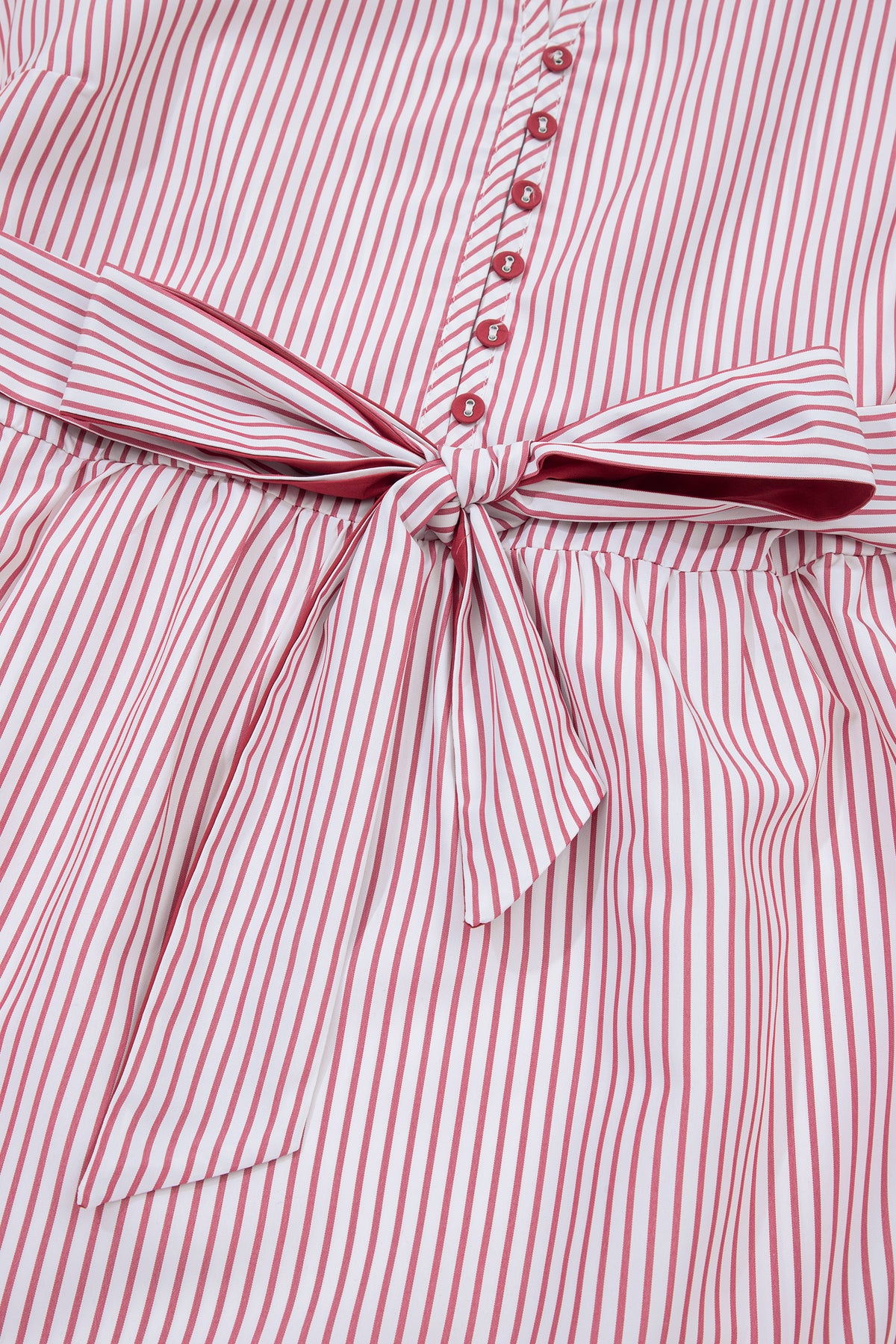 Red stripe plus size midi dress with ruffled hem, pinstripes, and sleeveless design from Dear-Lover, made of lightweight polyester.
