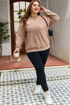 Plus size Dear-Lover DUNE saved by grace embroidered mineral wash sweatshirt with 85% cotton and 15% polyester.