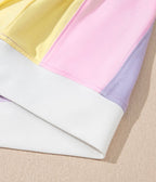 Cotton Candy color block tee from Dear-Lover Dropshipping featuring a casual, stylish cotton t-shirt with colorful blocks.