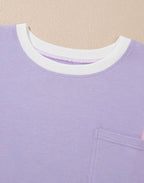 Cotton Candy color block T-shirt by Dear-Lover Dropshipping featuring a casual cotton tee with vibrant color blocking.