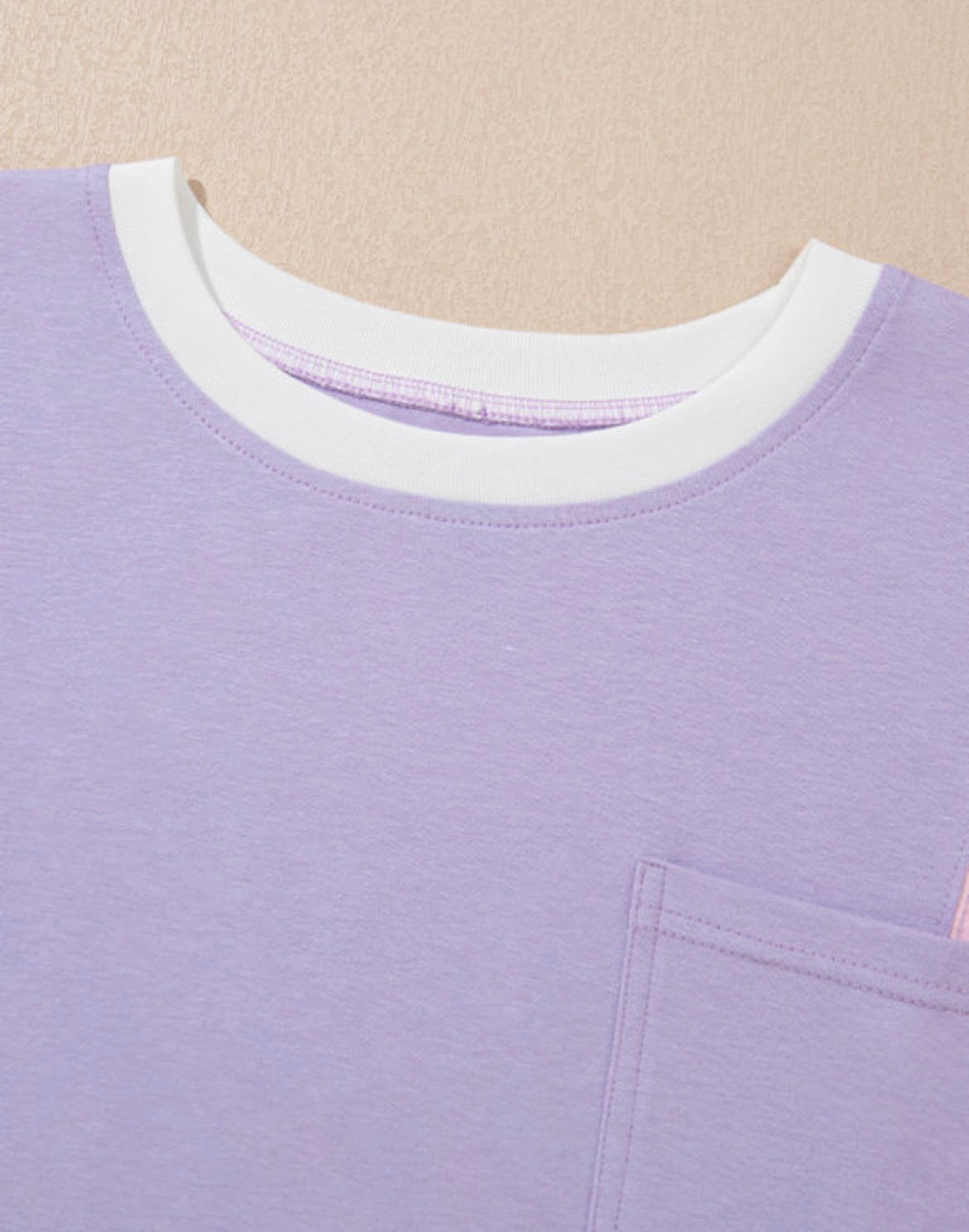 Cotton Candy color block T-shirt by Dear-Lover Dropshipping featuring a casual cotton tee with vibrant color blocking.