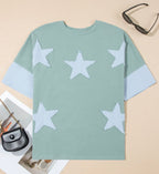 Small green Starstruck Patch Tee by Dear-Lover Dropshipping, featuring a star design on a casual t-shirt.