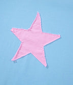 Small green Starstruck Patch Tee by Dear-Lover Dropshipping, featuring a star design on the front, casual cotton fabric.