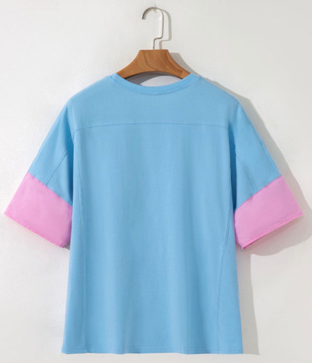 Green Starstruck Patch Tee by Dear-Lover Dropshipping featuring a small star patch on the front, casual and stylish.