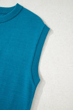 Light blue Dear-Lover short sleeve sweater with horse shoe embroidery, made of viscose, polyester, and polyamide, loose fit.