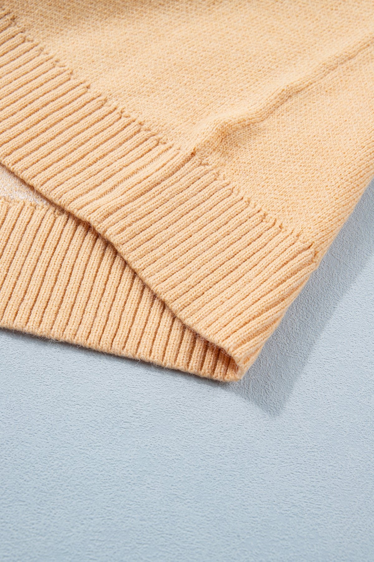 Golden fleece bow pattern drop shoulder loose sweater by Dear-Lover, featuring a cozy, relaxed fit and stylish design.