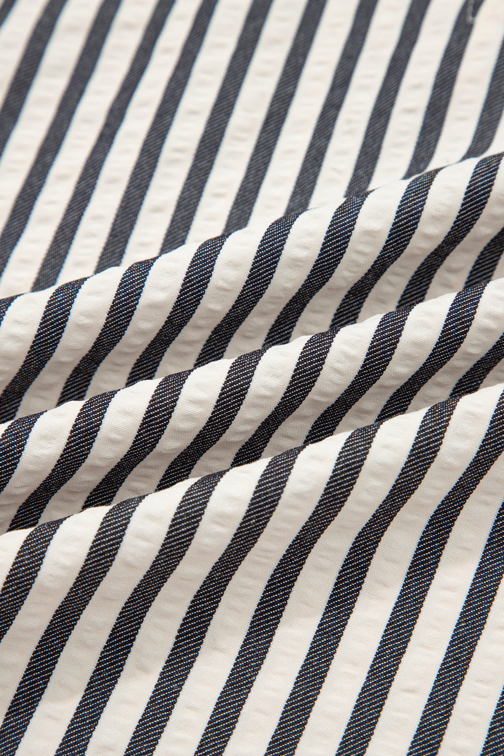 Black stripe polo collar short puff sleeve blouse by Dear-Lover, featuring a half-zip and stylish design.