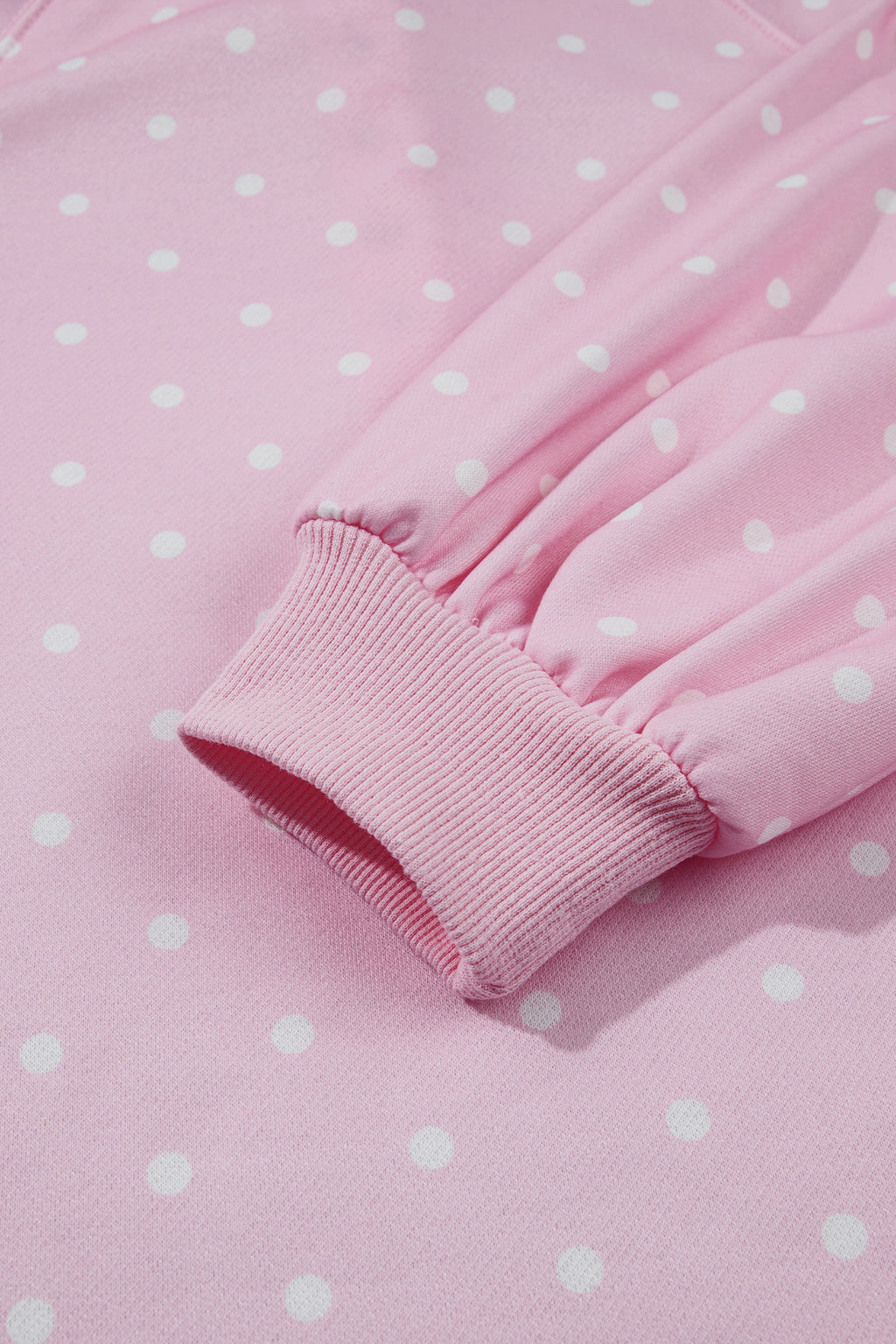 Brown polka dot print casual sweatshirt with metal button collar, from Dear-Lover, made of 100% polyester, perfect for everyday wear.