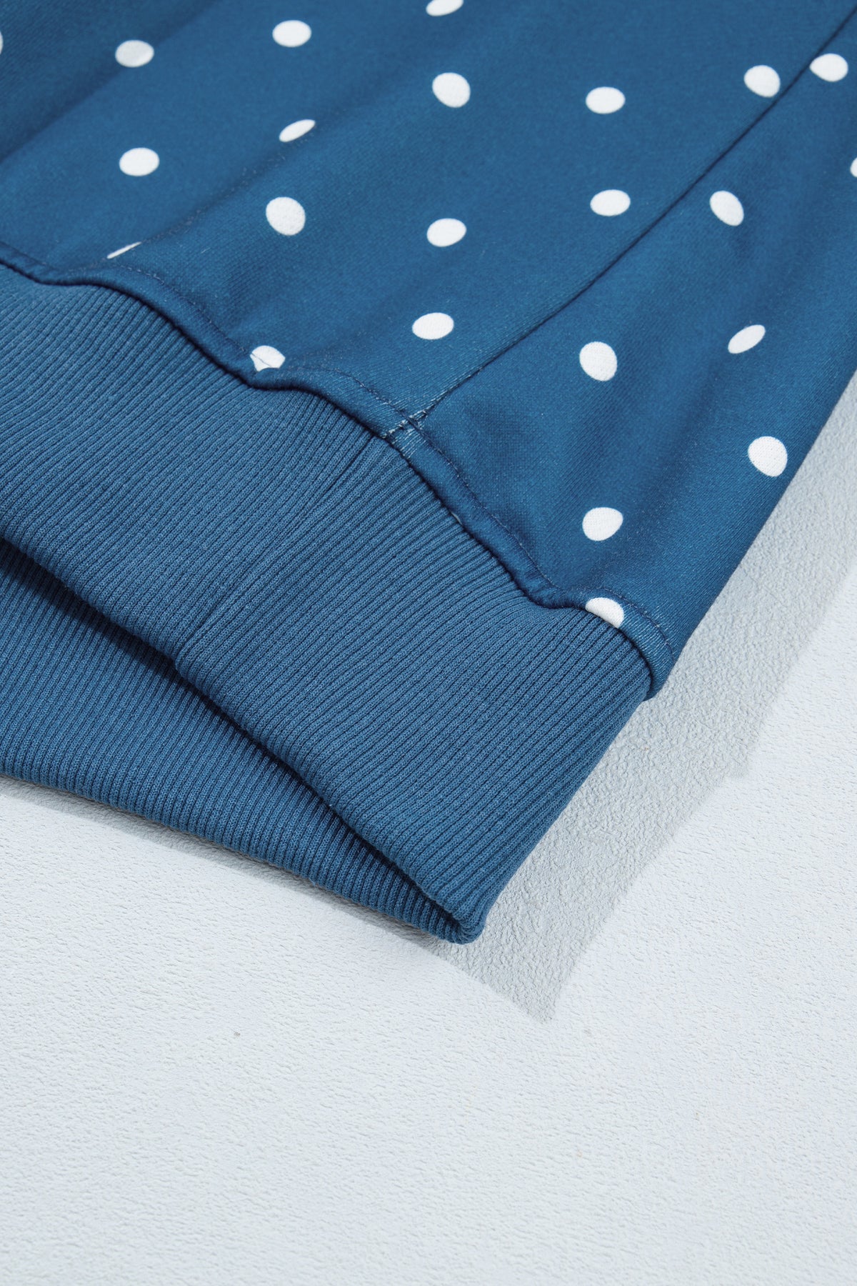 Brown polka dot print casual pullover sweatshirt with metal button collar from Dear-Lover, made of 100% polyester, for a relaxed look.