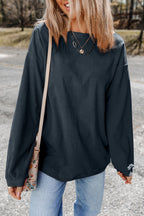 Orange ribbed corduroy oversized sweatshirt by Dear-Lover Dropshipping, featuring a cozy, textured fabric and relaxed fit.
