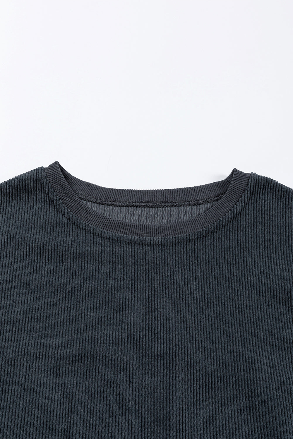 Orange ribbed corduroy oversized sweatshirt from Dear-Lover Dropshipping, featuring a cozy, relaxed fit and textured fabric.