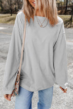 Orange ribbed corduroy oversized sweatshirt from Dear-Lover Dropshipping, featuring a cozy, relaxed fit with textured fabric.
