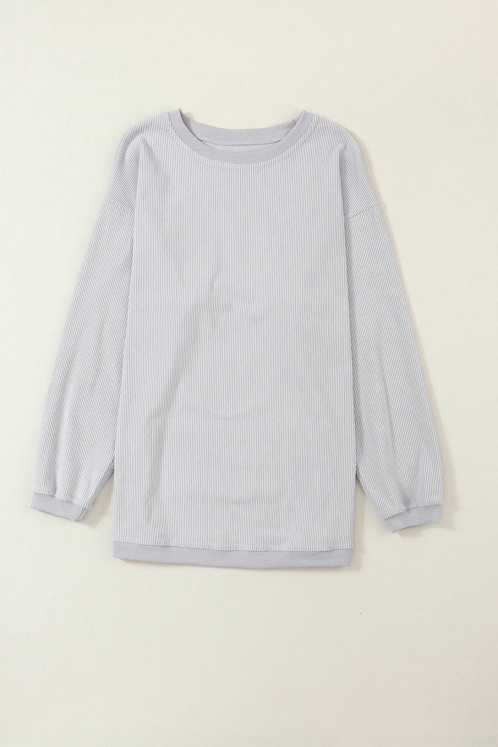 Orange ribbed corduroy oversized sweatshirt by Dear-Lover Dropshipping, featuring a cozy, textured fabric and relaxed fit.