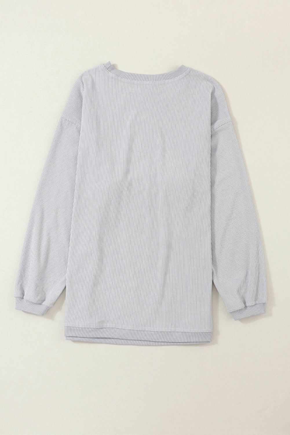 Orange ribbed corduroy oversized sweatshirt from Dear-Lover, featuring a cozy, relaxed fit and textured fabric.