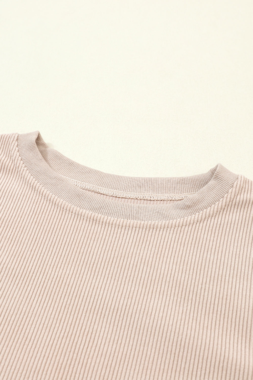 Orange ribbed corduroy oversized sweatshirt from Dear-Lover, casual tops with a cozy, textured fabric and relaxed fit.