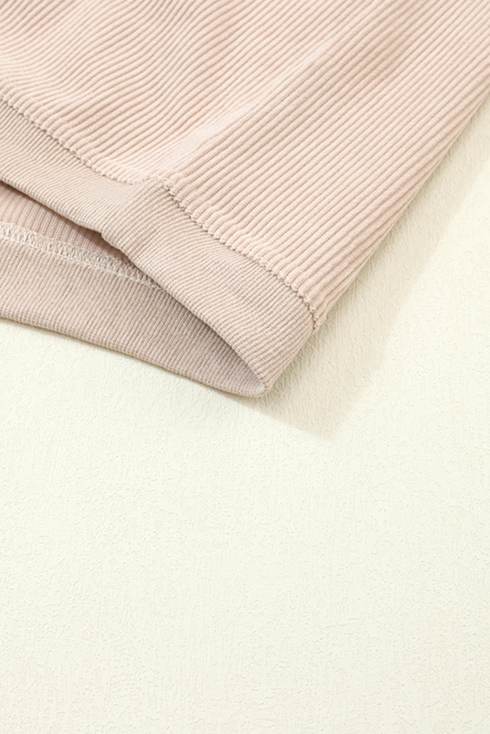 Orange ribbed corduroy oversized sweatshirt from Dear-Lover, featuring a cozy, relaxed fit and textured fabric, perfect for casual wear.