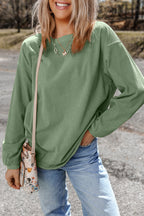 Orange ribbed corduroy oversized sweatshirt from Dear-Lover Dropshipping, featuring a cozy, relaxed fit and textured fabric.