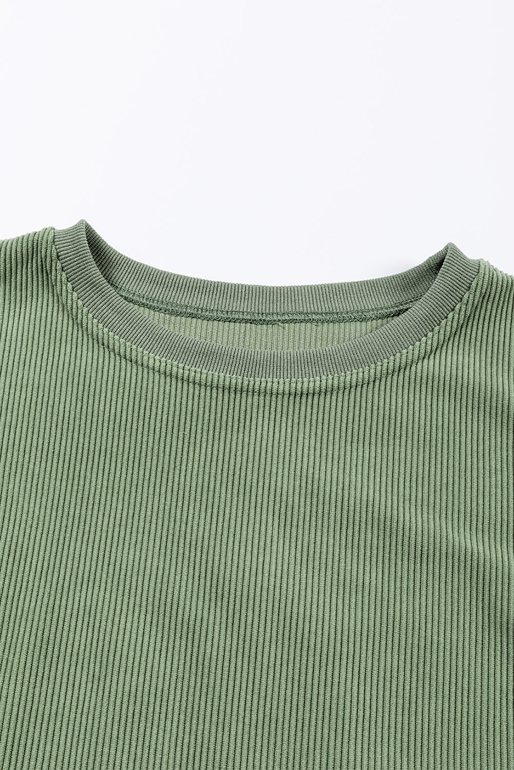 Orange ribbed corduroy oversized sweatshirt from Dear-Lover Dropshipping, featuring a cozy, relaxed fit and textured fabric.