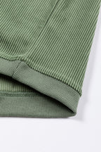 Orange ribbed corduroy oversized sweatshirt by Dear-Lover, casual long-sleeve top with a soft, textured fabric and relaxed fit.
