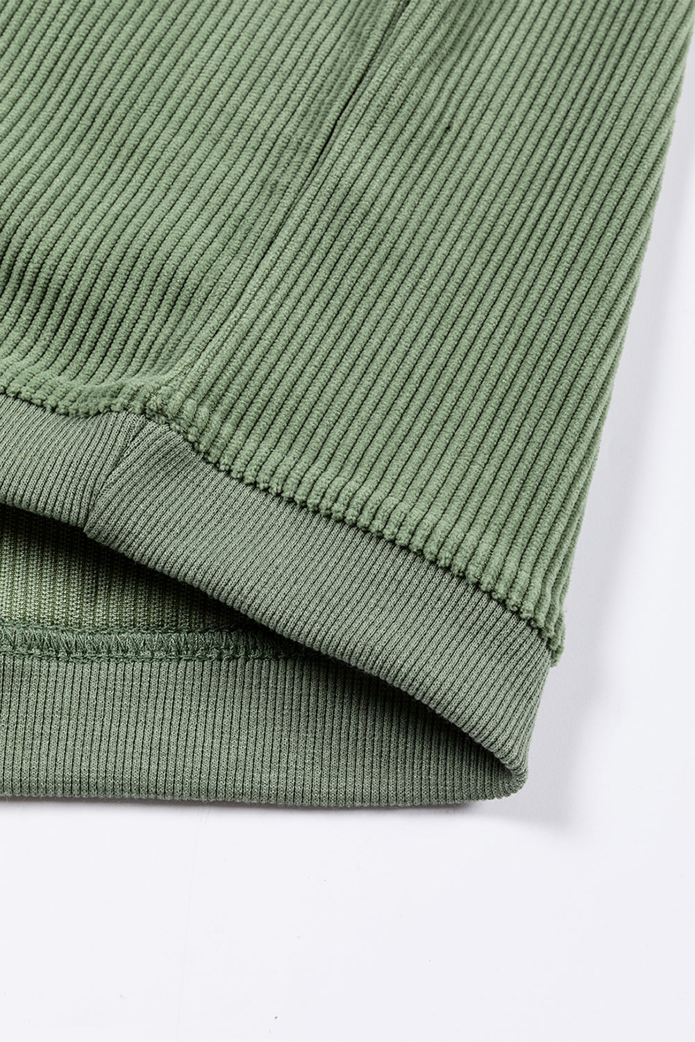 Orange ribbed corduroy oversized sweatshirt by Dear-Lover, casual long-sleeve top with a soft, textured fabric and relaxed fit.