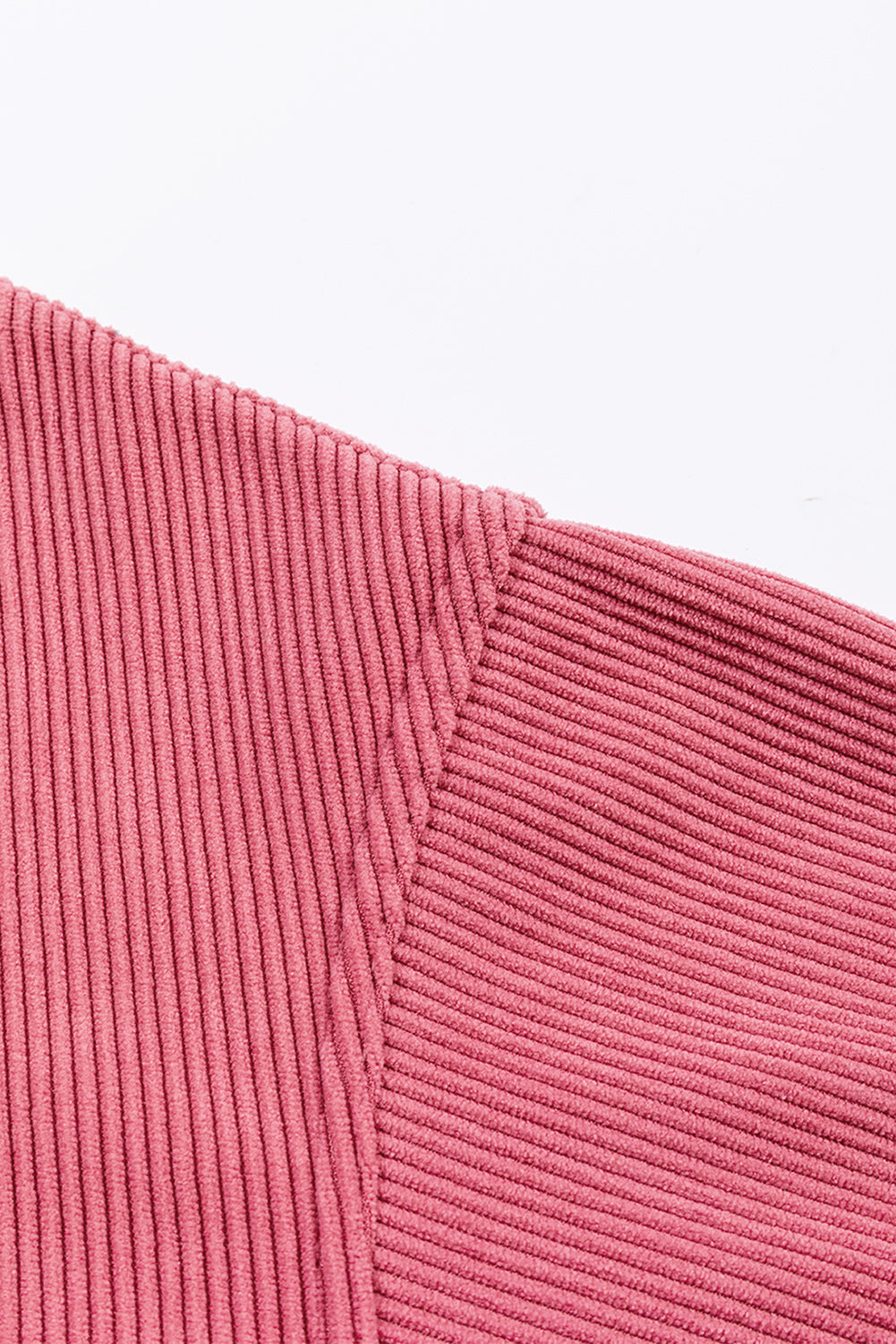 Orange ribbed corduroy oversized sweatshirt by Dear-Lover Dropshipping, showing a comfortable, relaxed fit with textured fabric.