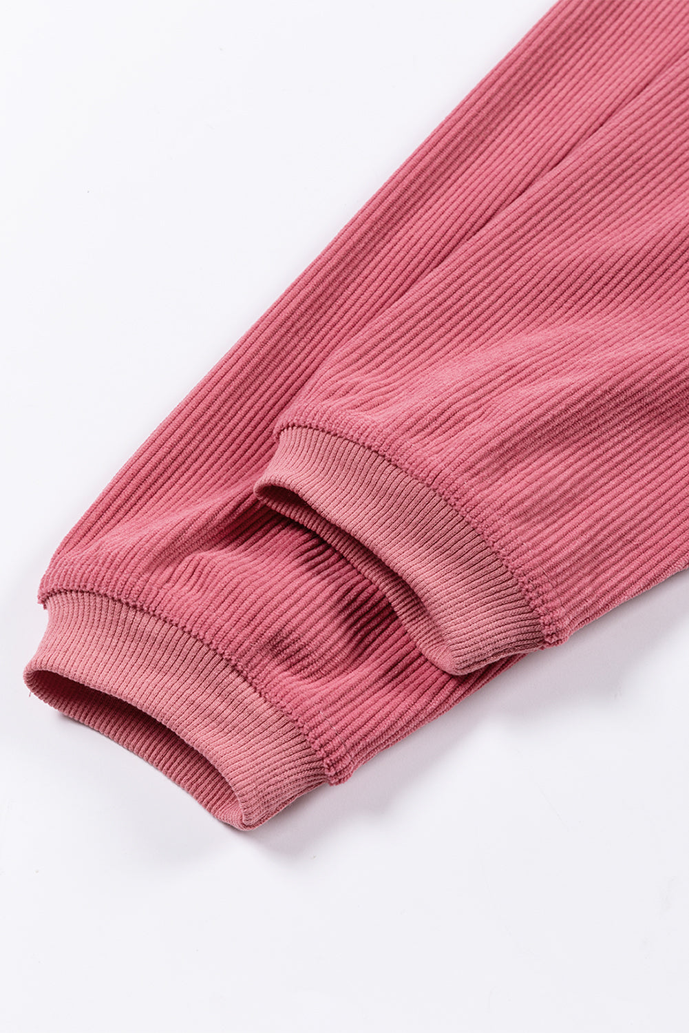 Orange ribbed corduroy oversized sweatshirt by Dear-Lover Dropshipping, featuring a cozy, textured fabric and relaxed fit.