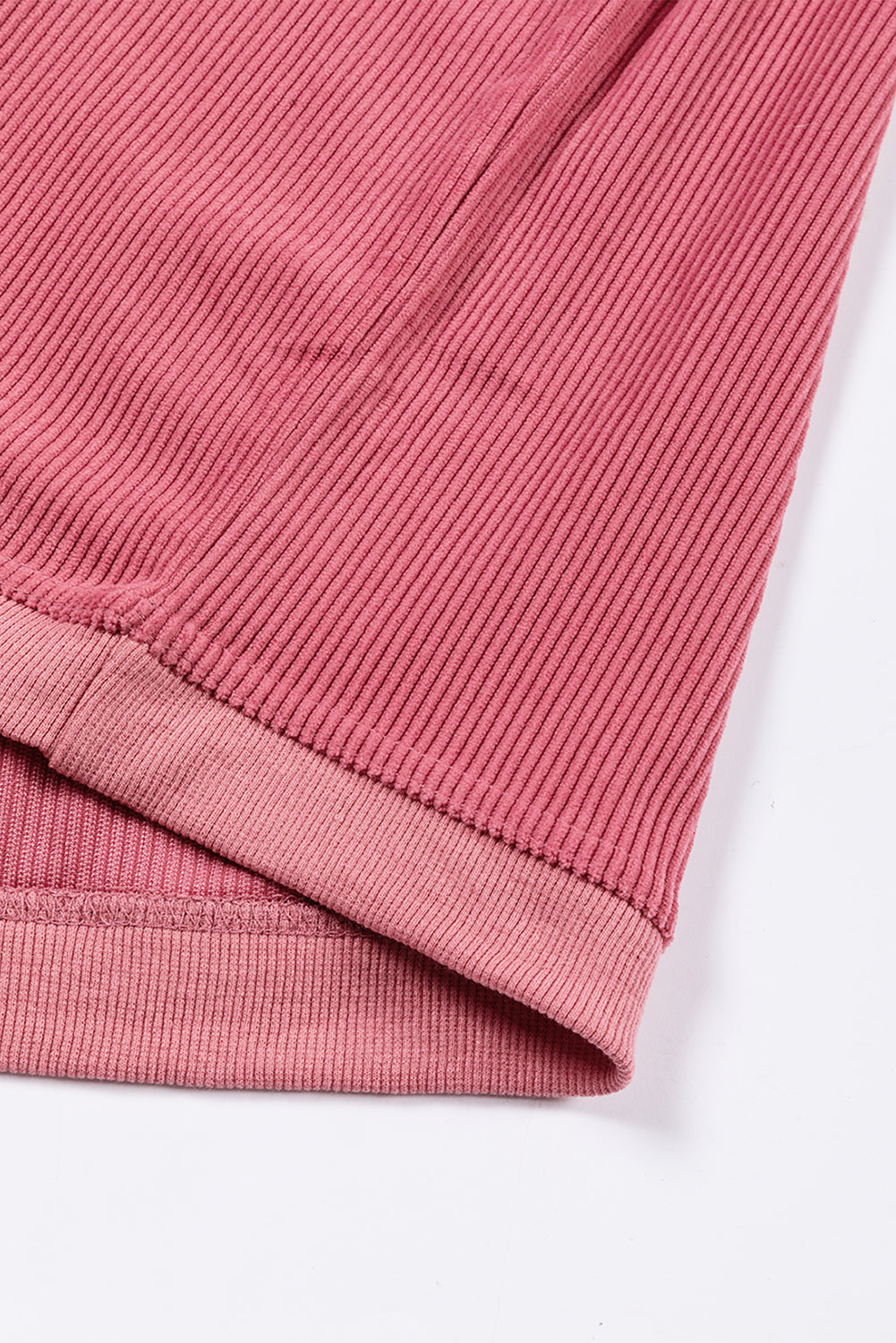 Orange ribbed corduroy oversized sweatshirt by Dear-Lover Dropshipping, featuring a cozy, relaxed fit and textured fabric.