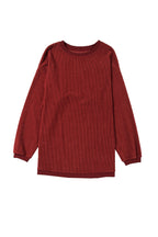 Orange ribbed corduroy oversized sweatshirt by Dear-Lover, featuring a cozy, textured fabric and relaxed fit.