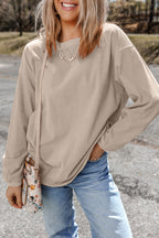 Orange ribbed corduroy oversized sweatshirt by Dear-Lover Dropshipping, featuring a cozy, textured fabric and relaxed fit.