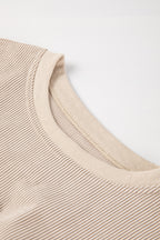 Orange ribbed corduroy oversized sweatshirt from Dear-Lover Dropshipping, featuring a cozy, relaxed fit and textured fabric.